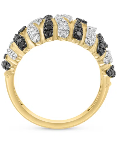 Effy Collection Effy Black & White Diamond Dome Statement Ring (3/4 Ct. T.w.) In 14k Gold In Gold