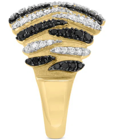 Effy Collection Effy Black & White Diamond Dome Statement Ring (3/4 Ct. T.w.) In 14k Gold In Gold