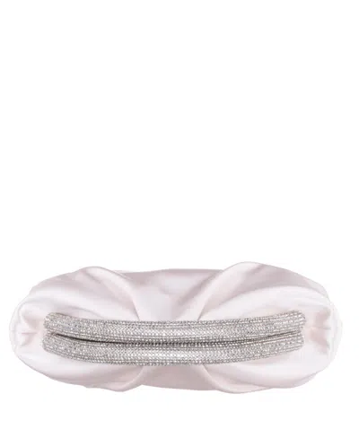 Nina Small Crystal Trim Frame Clutch In Ivory