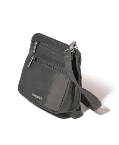 Baggallini Securtex Anti-theft Crossbody Bag In Gray