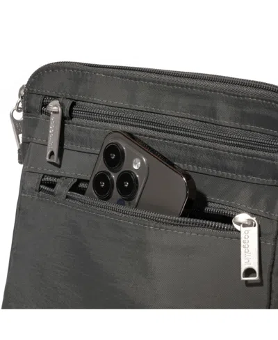 Baggallini Securtex Anti-theft Crossbody Bag In Gray