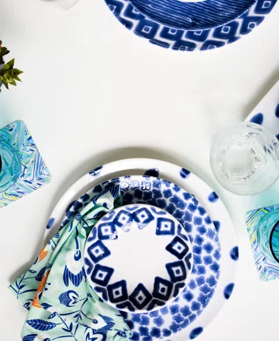 Vietri Santorini Dinner Plate In Dot