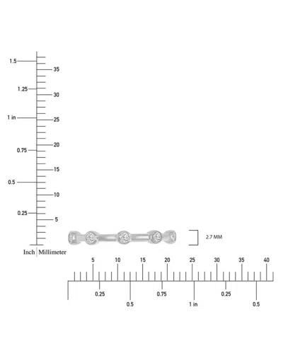 Macy's Cubic Zirconia Accent Ring (1/3 Ct. T.w.) In 14k Gold Over Sterling Silver In Silver