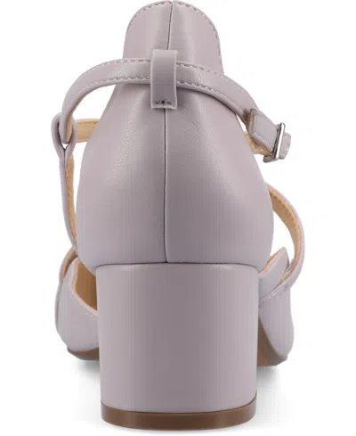 Journee Collection Galvinn Womens Pointed Flat Heel Pumps In Purple