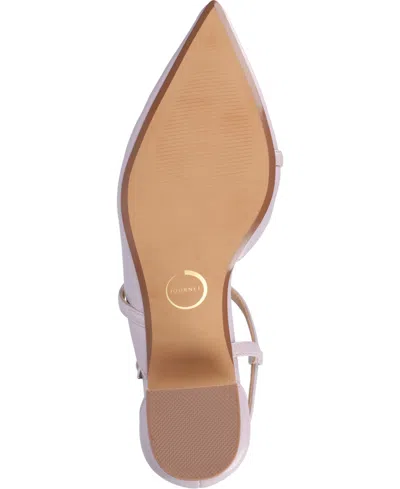 Journee Collection Galvinn Womens Pointed Flat Heel Pumps In Purple