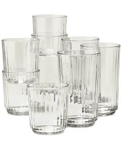 Arch Studio Fluted Glasses, Set Of 8, Exclusively At Macy's In Clear