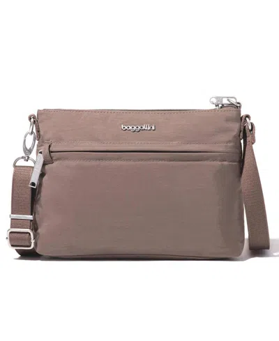 Baggallini Securtex Anti-theft Memento Crossbody Bag In Orange