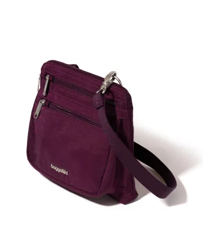Baggallini Securtex Anti-theft Crossbody Bag In Mulberry