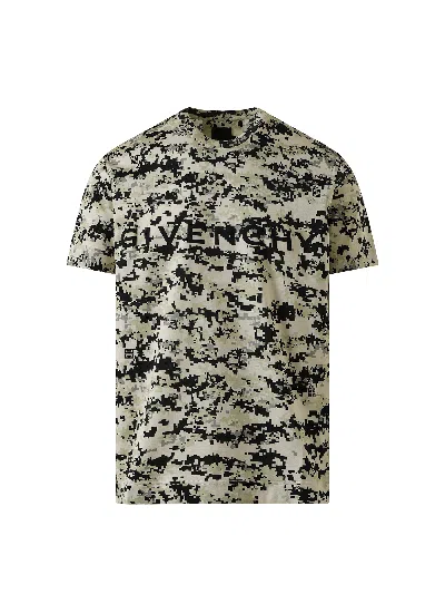 Givenchy Camo All Over Logo-print T-shirt In Multi