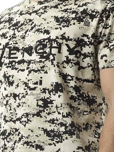 Givenchy Camo All Over Logo-print T-shirt In Multi