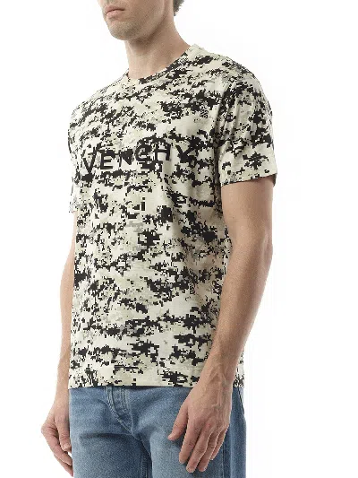 Givenchy Camo All Over Logo-print T-shirt In Multi