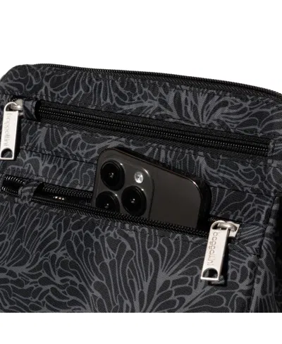 Baggallini Securtex Anti-theft Large Crossbody Bag In Black