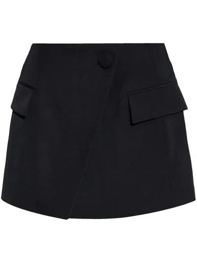 Balmain Women's Asymmetric Mini Skirt In Black