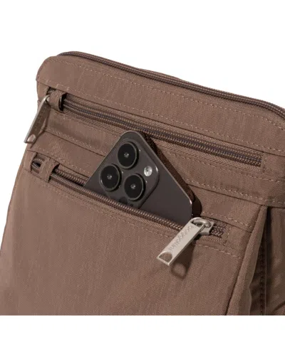 Baggallini Securtex Anti-theft Crossbody Bag In Brown