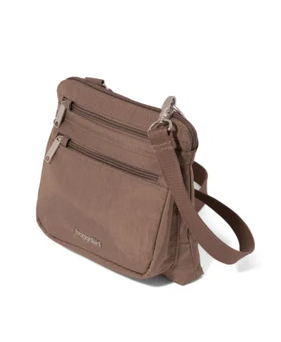 Baggallini Securtex Anti-theft Crossbody Bag In Brown