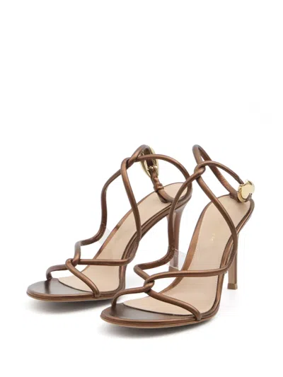 Gianvito Rossi Black Mamba Heeled Sandals 85 In Brown