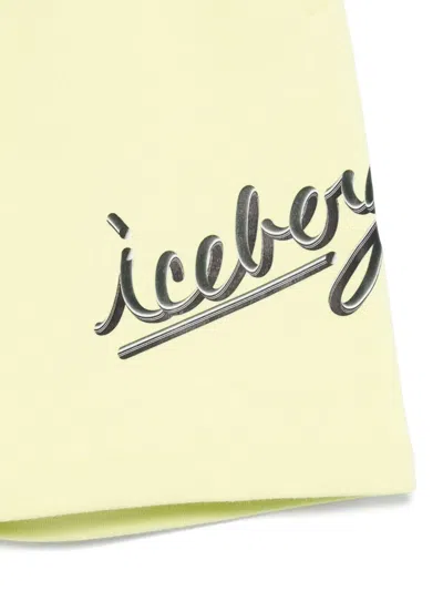 Iceberg Logo-print Shorts In Green