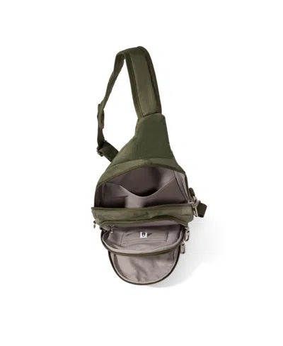 Baggallini Securtex Anti-theft Multi Zip Sling Bag In Thyme