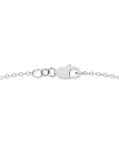 Charles & Colvard Moissanite Linked Hearts Pendant Necklace (3/8 Ct. T.w.) In Sterling Silver, 18" In Sterling Silver