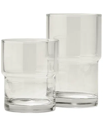 Arch Studio Stacking Glasses, Set Of 8, Exclusively At Macy's In Clear