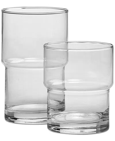 Arch Studio Stacking Glasses, Set Of 8, Exclusively At Macy's In Clear