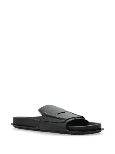 Jacquemus Minimalist Black Slip-on Mules With Contoured Footbed In Black