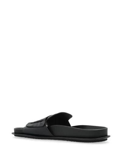 Jacquemus Minimalist Black Slip-on Mules With Contoured Footbed In Black