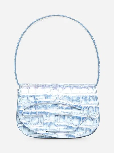 Diesel Croco-embossed Leather 1dr Shoulder Bag