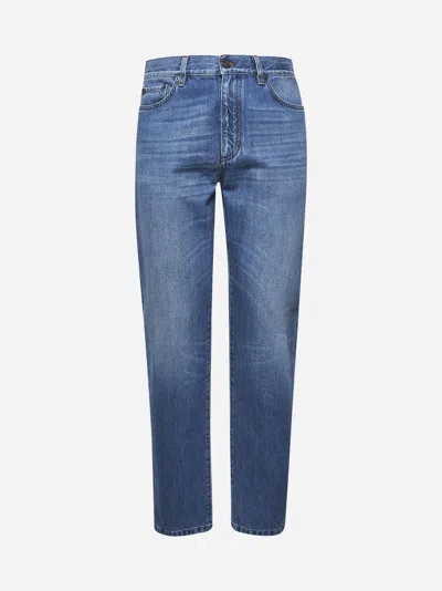 Zegna Jean Roccia En Lin Et Coton Extensible Taupe Foncé