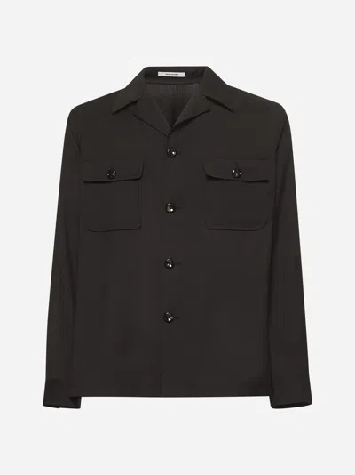 Tagliatore Brown Virgin Wool Tempest Overshirt