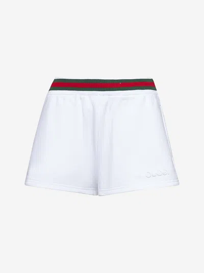 Gucci Cotton Jersey Shorts With Web