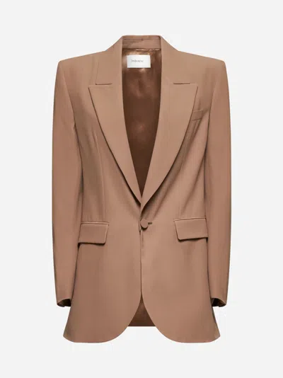 Saint Laurent Tailored Single-breasted Blazer Back Slit