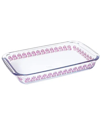 Spice By Tia Mowry 2.3 Quart Spicy Cloves Glass Rectangular Baker