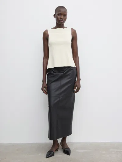 House Of Dagmar Open Back Top In White Peach