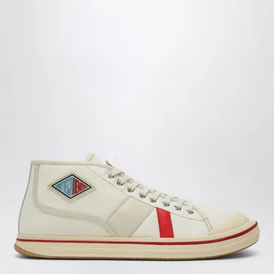 Bottega Veneta Eliot Mid-top Canvas Sneakers In White