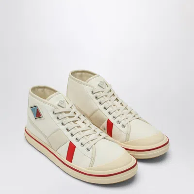 Bottega Veneta Eliot Mid-top Canvas Sneakers In White