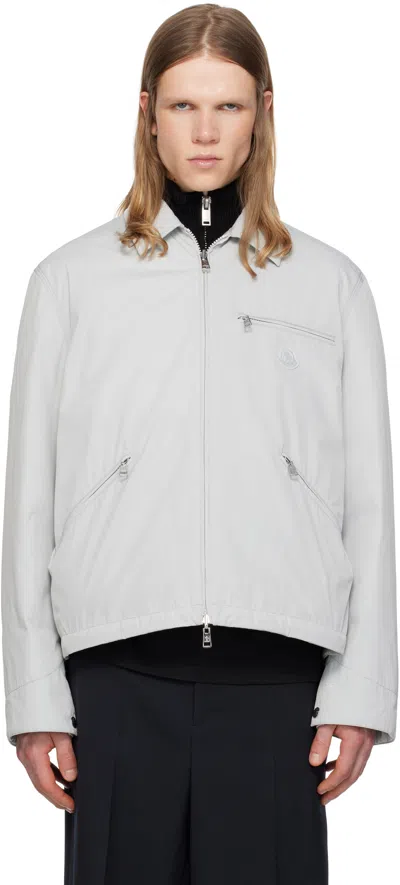 Moncler Doudoune-chemise Réversible Cidone In Gris