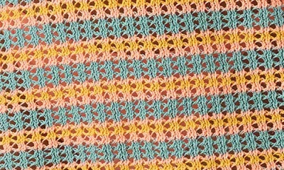 O'neill Ryan Stripe Open Stitch Cover-up Minidress In Orange Multi Stripe