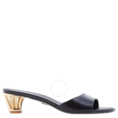Ferragamo Arya 40mm Leather Mules In Black