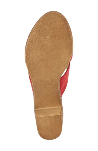 Spring Step Blanchar Platform Sandal In Red Suede