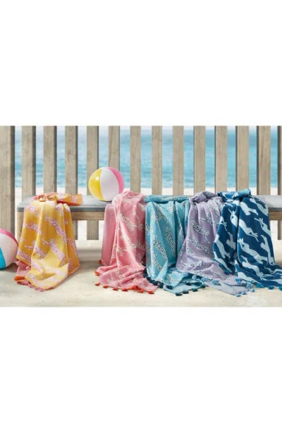 Matouk Leaping Leopard Beach Towel In Lemonade