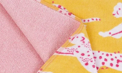 Matouk Leaping Leopard Beach Towel In Lemonade