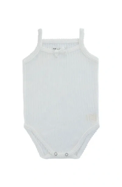 Noggiwear Pointelle Girls Bodysuit, Three Pack In White