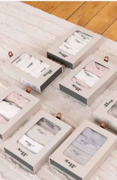 Noggiwear Pointelle Girls Bodysuit, Three Pack In White