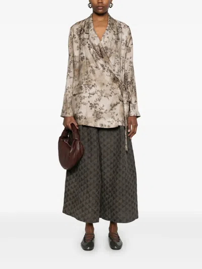 Uma Wang Khloe Jacket In Viscose And Cupro In Grey