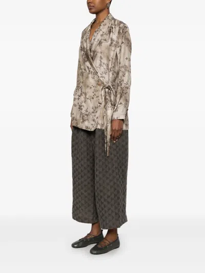 Uma Wang Khloe Jacket In Viscose And Cupro In Grey