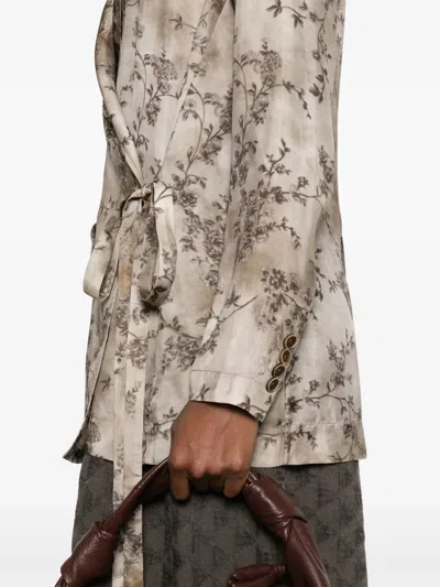 Uma Wang Khloe Jacket In Viscose And Cupro In Grey