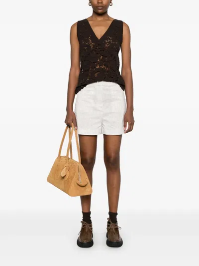 P.a.r.o.s.h Open-knit Top In Brown