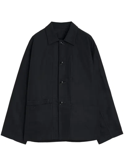 Lemaire 'collared Front Pockets Workwear Jacket' In Black