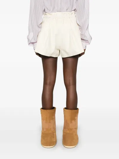 Moncler Cotton Blend Shorts In Neutrals